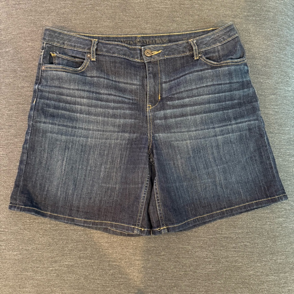Simply Vera Vera Wang Dark Blue Jean Shorts Size 14